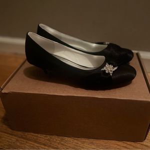 Black and Rhinestone heels